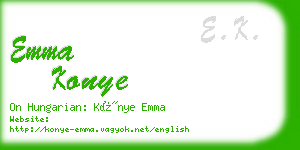 emma konye business card